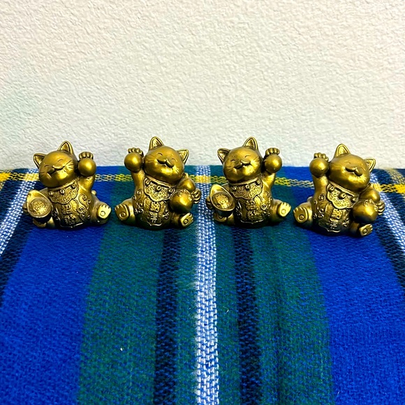 🖤NEW💕Feng Shui Lucky cat figurine set - Picture 1 of 15